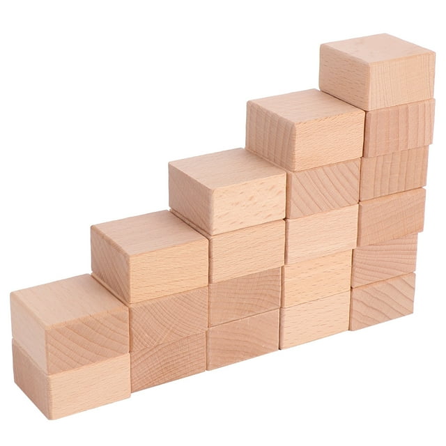 Shisuyan 20Pcs Wood Block Blank Hard Wood Rubber Stamp mounts Scrapbooking for DIY