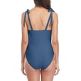 thumbnail image 4 of BeautyIn Women Monokini Swimsuits Tummy Control Ruched One Piece Bathing Suits, 4 of 6