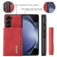 thumbnail image 4 of SaniMore Case for Samsung Galaxy Z Fold 5 7.6" 2023, PU Leather Case Soft TPU Inner Detachable Magnetic Folding Wallet Card Slots Kickstand Anti-drop Shockproof 360°Protection Cover, Red, 4 of 12