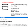 thumbnail image 2 of Front Lower Control Arm and Ball Joint Assembly Set 4 Piece - Compatible with 2016 - 2020 Tesla X 2017 2018 2019, 2 of 2
