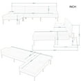 thumbnail image 2 of Gewnee 89.4”Convertible Sectional Sofa,L-Shaped Couch with Reversible Chaise,5-Position Adjustable Backrest,Modern Futon Sleeper for Small Spaces Living Room Apartment Office,Black Iron Frame, 2 of 15