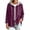 Purple, variant on Nowekniz Corduroy Hooded Shirt Jacket, Waffle Long Sleeve Button Down Lightweight Casual Coat, Versatile Hooded Sweatshirt Tee for Daily Casual and Running Wear