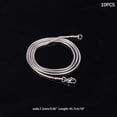 thumbnail image 4 of 10Pcs Stainless Steel Chains with Lobster Claw Clasps Snake Chains for Women Necklace DIY, 4 of 5