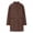 Coffee, variant on Long Coat Fall Winter Women Woolen Jacket Thick Loose Turn-down Collar Ol Commuting Jacket Single-breasted Mid Length Korean Style Overcoat Outerwear