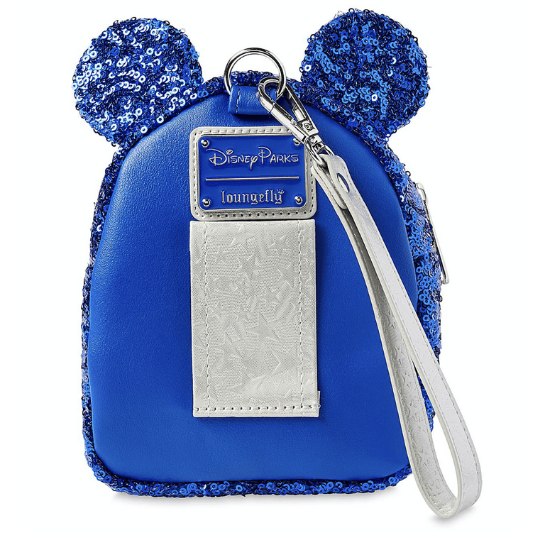 Disney Parks Wishes Come True Blue Minnie Sequined Backpack
