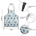 thumbnail image 3 of Blue Butterfly Pattern Kids Aprons for Girls and Boys,Adjustable Neck Strap Toddler Aprons for Kids Cooking Baking, 3 of 6