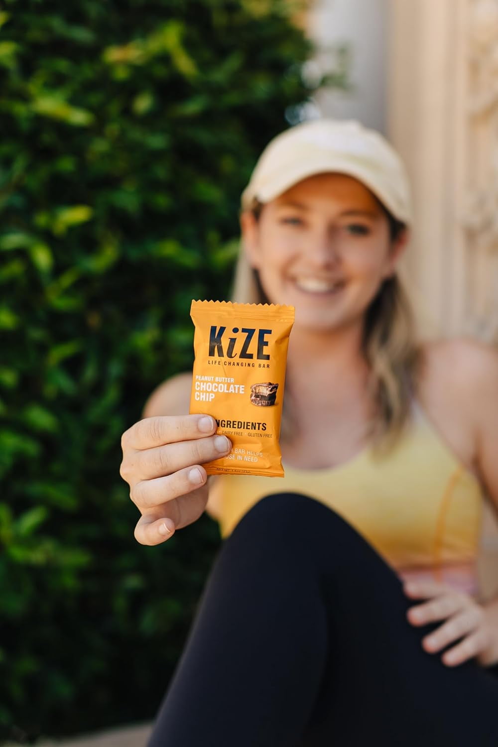 KiZE Life Changing Bar, Peanut Butter Chocolate Chip, 6 ingredients, Dairy Free, Gluten Free, 1.5oz Bar (10 count)