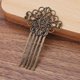 thumbnail image 1 of Brass Hair Combs Findings Flower Antique Bronze 65x37x2mm, 1 of 1