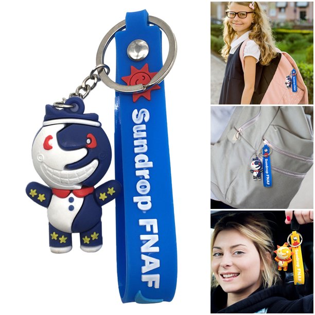 Muyoka Llavero con mu帽eca Siliocne Clip de llave de dibujos animados Sin BPA Exquisito llavero de cosplay con cord贸n Llavero port谩til para mochila Bolsa de transporte Decoraci贸n de mochila
