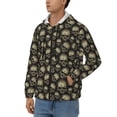 thumbnail image 3 of Uemuo funny Retro Skull for Men's Fashion Full-zip Hoodies & Sweatshirts with Kangaroo Pocket, Zip-up Hooded Sweatshirt, Moisture Wicking & Breathable-3X-Large, 3 of 5