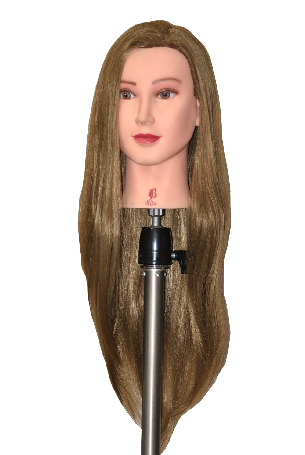 Bellrino 28" Cosmetology Mannequin Manikin Training Head with Synthetic Fiber - Rita (CLAMP HOLDER INCLUDED)
