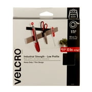 VELCRO Brand Kitchen & Bath Mounting Fasteners – Heavy Duty Professional Hold with a Flush Surface to Surface Mount - Holds up to 10 lbs. - 10ft x 1in Roll Tape, Black