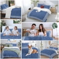 thumbnail image 5 of 3 Piece Dark Blue Retro Greek Key Duvet Cover Set Queen Size,Microfiber Comforter/Quilt Cover with Corner Ties and 2 Pillowcases,Geometric Greece Ancient Rustic All Season Bedding with Zipper Closure, 5 of 8