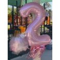 thumbnail image 4 of Globos con números Enyeopd, 40 cm, color rosa perla, feliz cumpleaños, 24 unidades, 4 of 6