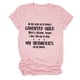 thumbnail image 1 of Mujeres alfabeto camisa mis niños me acusan de tener un niño favorito carta impresión mujeres cuello redondo manga corta Camiseta top, 1 of 4