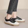 thumbnail image 4 of Zapatos planos de estilo coreano para mujer, primavera y verano 2022, de piel de vaca auténtica, sin cordones, informales, de alta calidad, 4 of 5