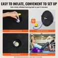 thumbnail image 5 of KFFKFF Half Balance Ball Trainer, 23-inch Stability Ball with a 660lbs Weight Limit, Includes Resistance Bands & Foot Pump for a Comprehensive Home Gym Experience, Ideal for Full Body Fitness, Purple, 5 of 9