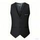 thumbnail image 1 of Ceisia Men's Slim V-Neck Single-Breasted Suit Sleeveless Polyester Vest Gift, 1 of 7