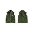 thumbnail image 2 of Cjfdfy Toddler Baby Boy Fleece Vest Stand Collar Mallard Duck Embroidery Zipper Front Sleeveless Jacket With Pockets,Fall Winter Warm Jacket, Fall Winter Outwear Plush Coat, 2 of 9