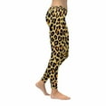 thumbnail image 3 of SUNENAT Modern Animal Leopard Skin Print Brown Women's Capri Leggings Stretchy Skinny Yoga Pants XS, 3 of 4