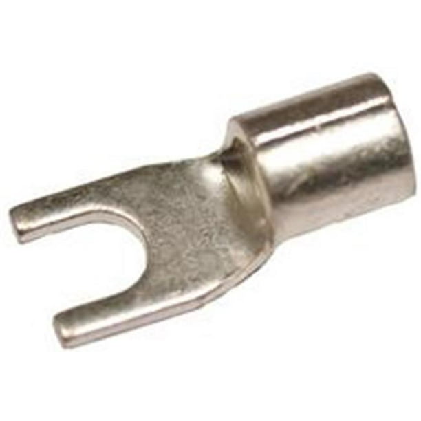 NonInsulated Spade Terminals 6 Wire, 0.2 5 In. Stud, Pack Of 100