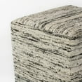 thumbnail image 2 of HomeRoots 352527 18 x 18 x 18 in. Viscose Black & White Pouf, 2 of 3