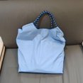 thumbnail image 2 of Lightweight Nylon Large Capacity Shoulder Tote Bag, 12.5L Multi Color Casual Handbag with Inner Zipper Pocket, Reinforced Handle Foldable Shopping Bag for Beach Travel Gym Daily Errands, 2 of 8