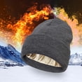 thumbnail image 2 of Gorro de invierno para hombre Yinane elegante suave ligero Gorro de punto de Otoño gris, 2 of 8