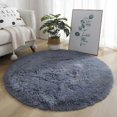 thumbnail image 2 of Plush Round Rug Mat Fluffy White Carpets for Living Room Soft Home Decor Bedroom Kid Room Decoration Salon Thick Pile Rug, 2 of 5