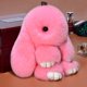 thumbnail image 1 of LLavero de conejo de peluche para mujer, pompón de piel, Ángel, conejo, liebre, muñeco de peluche, bolsa de juguete para niñas, colgante de llave de coche, 14cm, 1 of 5