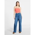 thumbnail image 2 of No Boundaries High Rise Baggy Wide Leg Jeans, 32" Inseam, Women's and Women's Plus Sizes XXS-4X, 2 of 5