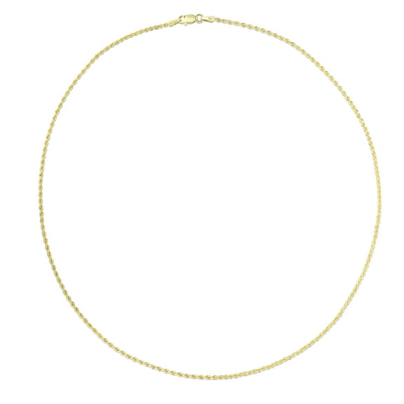 14K Yellow Gold 22in 1.5mm Rope Chain with Lobster Clasp