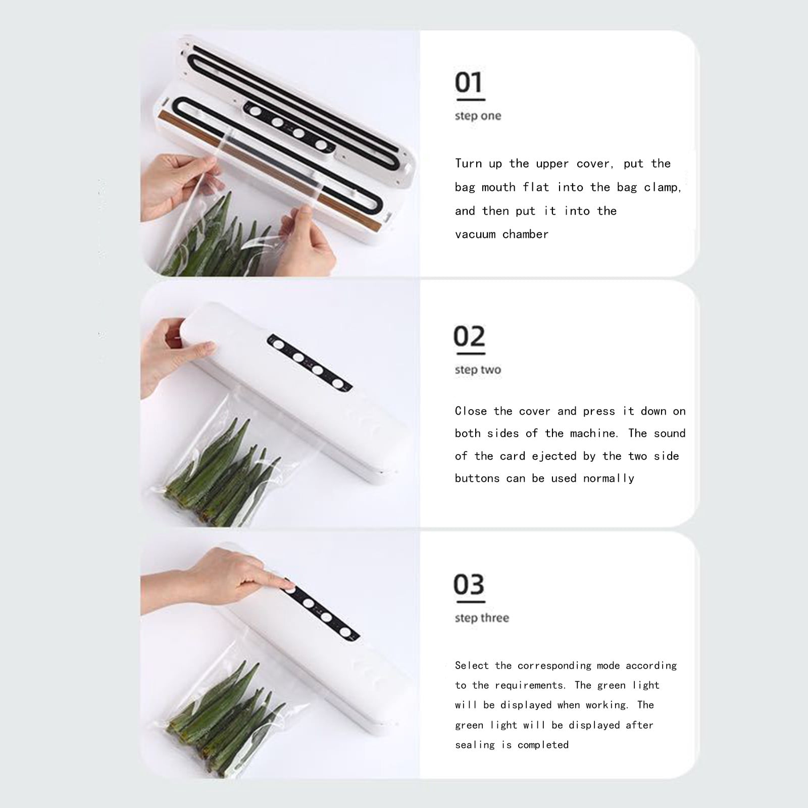 Mouliraty Vacuum Sealer Machine, Upgrade Automatic Fo-od Preservation Machine, Compact Fo-od Sealer Vacuum For Fo-od, Lower Noise, Dry & Moist Fo-od Modes,10 Vacuum Bags