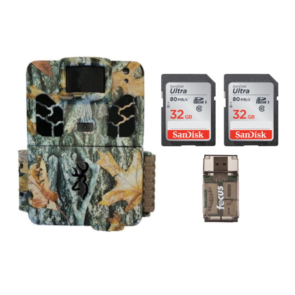 Bundle with 32GB Memory Card and Focus Card Reader Browning Trail Cameras Command Ops Pro 16MP Game Cam Camo 3 Items