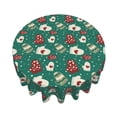 thumbnail image 3 of XMXT Waterproof Table Cloth, Cartoon Christmas Gloves Polyester Round Tablecloth for Dining Party Decor, 60 inches, 3 of 8