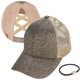 thumbnail image 1 of Ponycap Messy High Bun Ponytail Adjustable Glitter Mesh Trucker Baseball Cap, 1 of 5