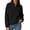 Black(Ladies Jackets), variant on Polar Fleece Zip Jacket for Women Raglan Sleeve High Neck Warm Winter Layer Top