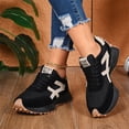 thumbnail image 4 of Thick Sole Sneakers for Women Fashion Suede Lace-Up Gum Sole Comfortable Walking Shoes Casual Retro Outdoor Athletic Shoes for All Seasons, 4 of 5