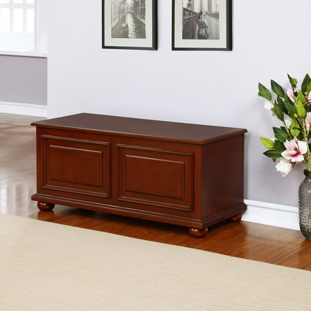 Pine Cedar Chest - Powell Chadwick Traditional Cedar Storage Chest, Rich Cherry Finish