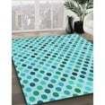 thumbnail image 3 of Ahgly Company Machine Washable Indoor Rectangle Transitional Tron Blue Area Rugs, 2' x 4', 3 of 7