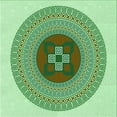 thumbnail image 1 of Ahgly Company Tapis d'Intérieur Lavable en Machine Carré Vert, 6 Pieds Carré, 1 of 7
