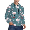 thumbnail image 2 of Sikiie Flamingo Men's Hoodie, Essentials Hoodie, Sweatshirt, Pullover Hooded Sweatshirt for Men-X-Large, 2 of 7