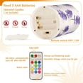 thumbnail image 5 of Yayeee Flameless Candles with Remote Flickering Battery Operated Multi Color Changing, Lavender Pattern, 5 of 7