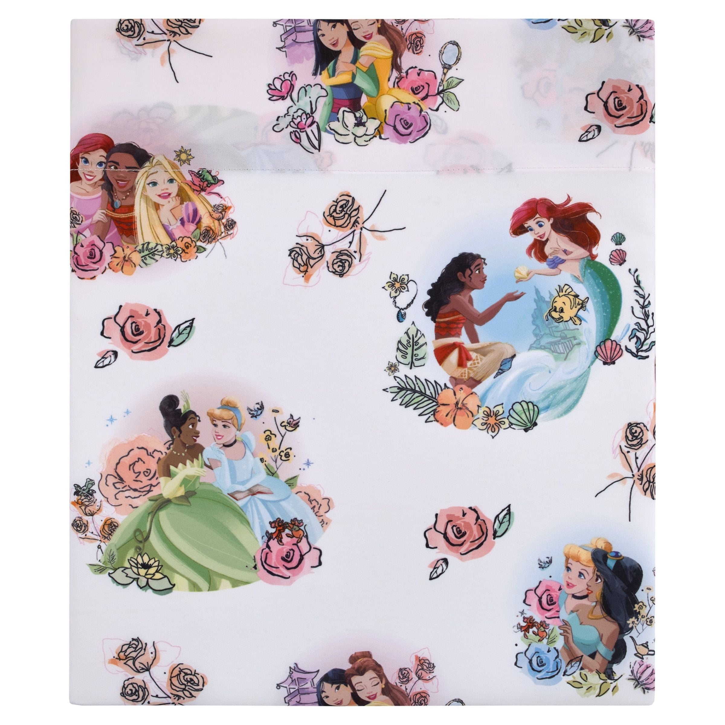 Disney Princess 4-Piece Bedding Set, Toddler Bed, Friends Are Magic, Pink, Polyester