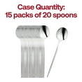thumbnail image 7 of Smarty 7" Shiny Silver Moderno Disposable Plastic Dessert Spoons 300ct, 7 of 7