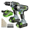 thumbnail image 1 of Kit combinado de taladro inalámbrico WORKPRO de 20 V con taladro/destornillador de impacto, 1 of 7