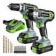 thumbnail image 1 of Kit combinado de taladro inalámbrico WORKPRO de 20 V con taladro/destornillador de impacto, 1 of 7