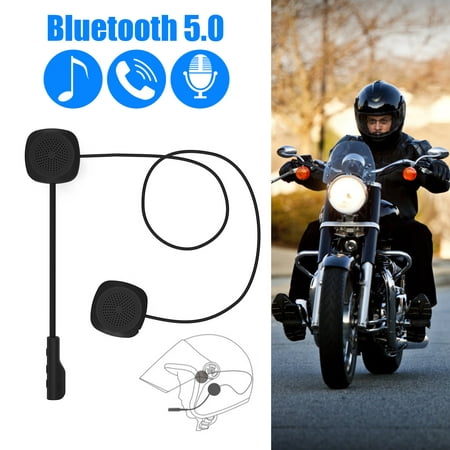 Wireless Motorcycle Bicycle Helmet Headset w/Bluetooth 5.0, EEEkit Hands-Free Voice Command Helmet Headphones for Motorcycle, Motorbike, Snowmobile,