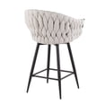 thumbnail image 7 of Lumisource Black And Cream Set Of 2 Bar Stool B26-BRAIDMAT 55SWVX BKCRGY2, 7 of 7
