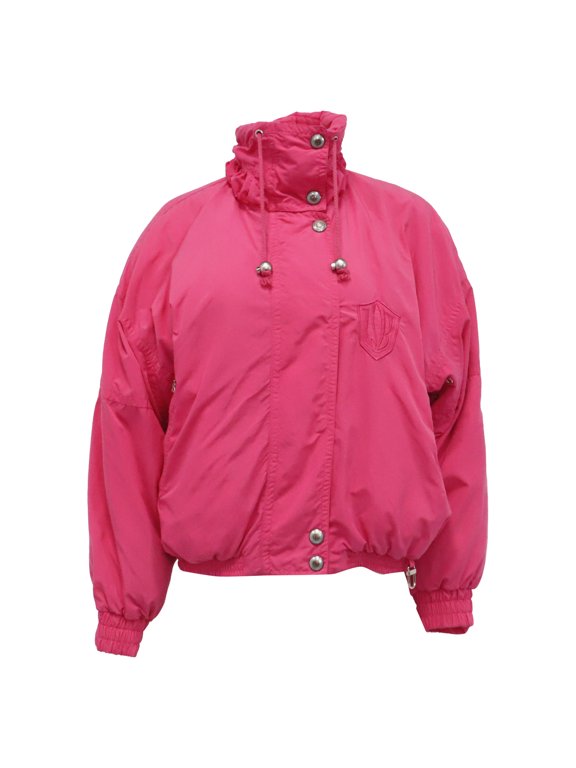 Pre-Owned Bogner Logo-Embroidered Down Jacket in Pink Polyester